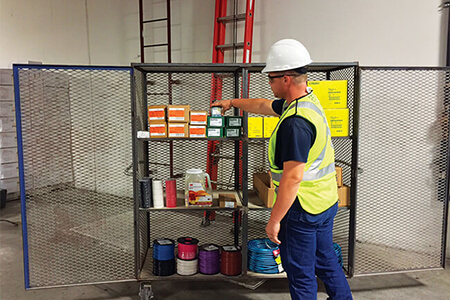 job site carts, boxes, vending