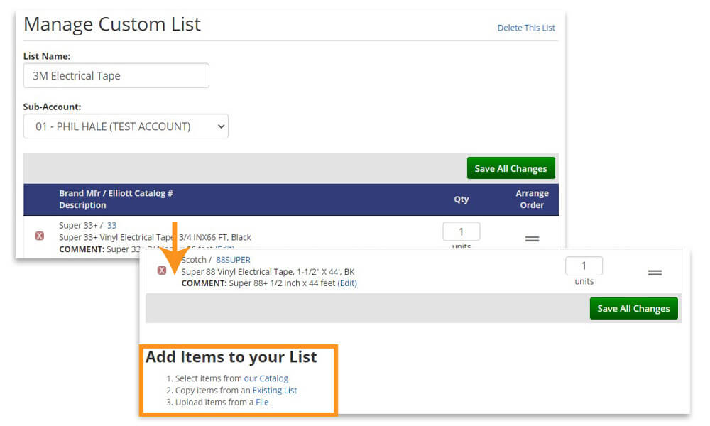 Copy featured list