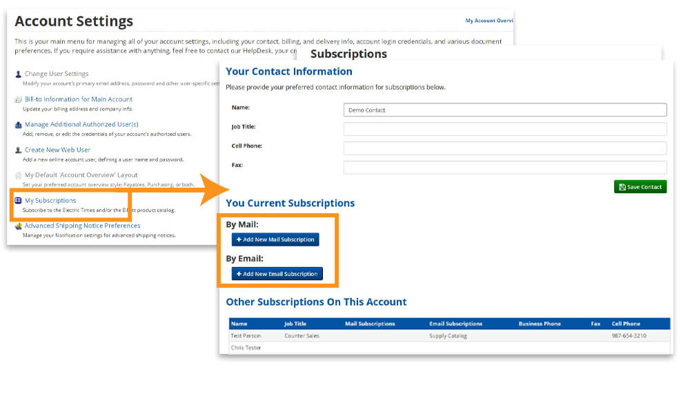 Account Subscription Overview