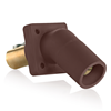 16R27UH - 16 Series Male 45 Degree Panel Rec Brown - Leviton