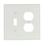 2038WB0X - Wallplate 2G Toggle/Duplex Thermoset Mid WH - Eaton