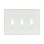 2041WB0X - Wallplate 3G Toggle Thermoset Mid WH - Eaton