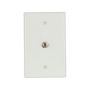 2072W - Wallplate W/1 F Type Coax Adap Thermo Mid WH - Eaton