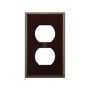 2132BB0X - Wallplate 1G Duplex Recp Thermoset STD BR - Eaton