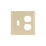 2138VB0X - Wallplate 2G Toggle/Duplex Thermoset STD Iv - Eaton