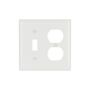 2138WB0X - Wallplate 2G Toggle/Duplex Thermoset STD WH - Eaton