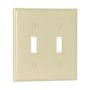 2139VB0X - Wallplate 2G Toggle Thermoset STD Iv - Eaton Wiring Devices