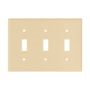 2141VB0X - Wallplate 3G Toggle Thermoset STD Iv - Eaton