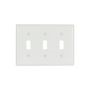 2141WB0X - Wallplate 3G Toggle Thermoset STD WH - Eaton