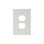 2142WB0X - Wallplate 1G Dup Recp Thermoset Ovr WH - Eaton