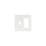2153W - Wallplate 2G Tog/Deco Thermoset STD WH - Eaton Wiring Devices