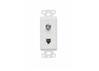 26TELTVWCC10 - Telephone 2 Outlet 4W WH - Legrand-On-Q