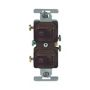 271BB0X - Switch Duplex Comb SP/SP 15A 120V BR - Eaton Wiring Devices
