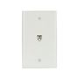 35324W - Phone Jack Single Flush Mount 4COND STD Ul WH - Eaton