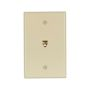 35334V - Phone Jack Single Flush Mount 4COND Mid Ul Iv - Eaton Wiring Devices