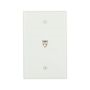 35334W - Phone Jack Single Flush Mount 4COND Mid Ul WH - Eaton