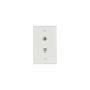 35354W - Combo 4 Cond Phone Jack/Coax Conn STD WH - Eaton