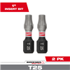 48324436 - Shockwave 1" Impact Torx T25 Insert Bits 2 PK - Milwaukee®