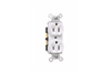 5262W - Duplex Recp 15A 125V S+B Wire WH - Legrand-Pass & Seymour