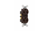 5662 - Recp Dup 15A 250V S+B Wire BN - Legrand-Pass & Seymour