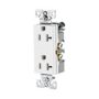 6352WBU - Recp Deco Dup 20A 125V 2P3W B/Swire WH - Eaton