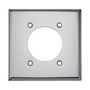 68 - Wallplate 2G SGL Rec W/2.1563" Hole Chrome - Eaton