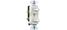 690W - Single Pole, Double Switch, 15A, 120/277V, White - Pass & Seymour/Legrand