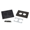 828PRBLK - Rect Dup Recept Cover Poly BLK - Wiremold