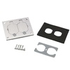 828RTCAL - Rect Dup Recept Cover Alum Brushed - Wiremold