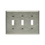 93073B0X1 - Wallplate 3G Toggle STD SS - Eaton