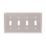93074 - Wallplate 4G Toggle STD SS - Eaton Wiring Devices