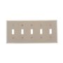 93075 - Wallplate 5G Toggle STD SS - Eaton Wiring Devices