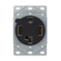 AH1257BKF - Recp Single Flush 30A 125/250V 3P4W STR BK - Eaton
