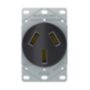 AH32BKF - Recp 50A 125/250V 3P3W STR Flush MNT WH - Eaton Wiring Devices