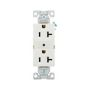 BR20W - Recp Duplex 20A 125V 2P3W STR B/Swire WH - Eaton