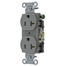 CR20GRY - Dup RCPT, Comm GRD, 20A 125V, 5-20R, Gy - Wiring Device-Kellems