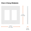 CW2WH - Claro Wallplate 2 Gang White - Lutron