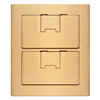 E9762BR - 2G Rect-CVR-BRSS - Carlon
