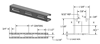H1320S304SS - 1-5/8X1-5/8 Slotted 12G Stainless Steel Deep Strut - Haydon Corporation