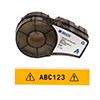 M21750595YL - All Weather Vinyl Label Tape, 0.75" BK/Yl - Brady®