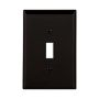 PJ1BK - Wallplate 1G Toggle Poly Mid BK - Eaton