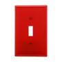 PJ1RD - Wallplate 1G Toggle Poly Mid RD - Eaton