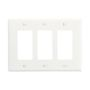 PJ263W - Wallplate 3G Decorator Poly Mid WH - Eaton