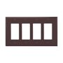 PJ264B - Wallplate 4G Decorator Poly Mid BR - Eaton