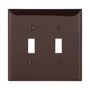 PJ2B - Wallplate 2G Toggle Poly Mid BR - Eaton