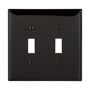 PJ2BK - Wallplate 2G Toggle Poly Mid BK - Eaton