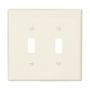 PJ2LA - Wallplate 2G Toggle Poly Mid La - Eaton