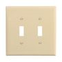PJ2V - Wallplate 2G Toggle Poly Mid Iv - Eaton