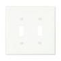 PJ2W - Wallplate 2G Toggle Poly Mid WH - Eaton