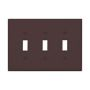 PJ3B - Wallplate 3G Toggle Poly Mid BR - Eaton